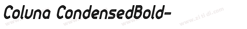 Coluna CondensedBold字体转换